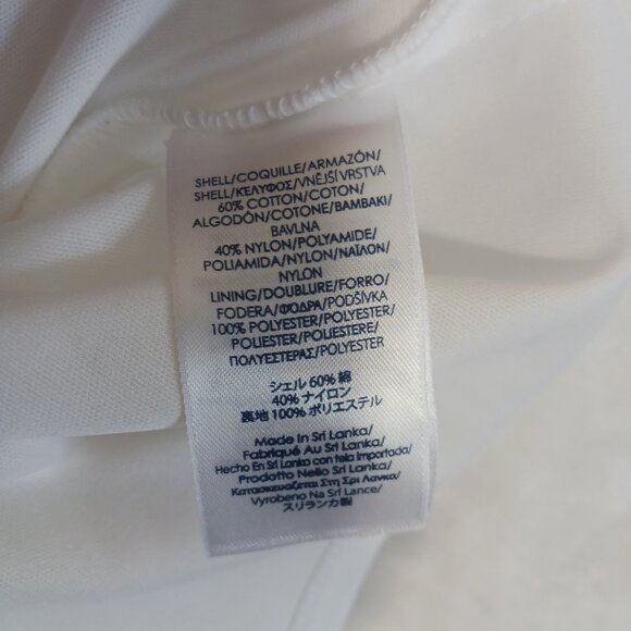 Chaps, Cream Eyelet Dress, Size 12, Sleeveless, Wide Neck, Zip Back - Picture 16 of 16